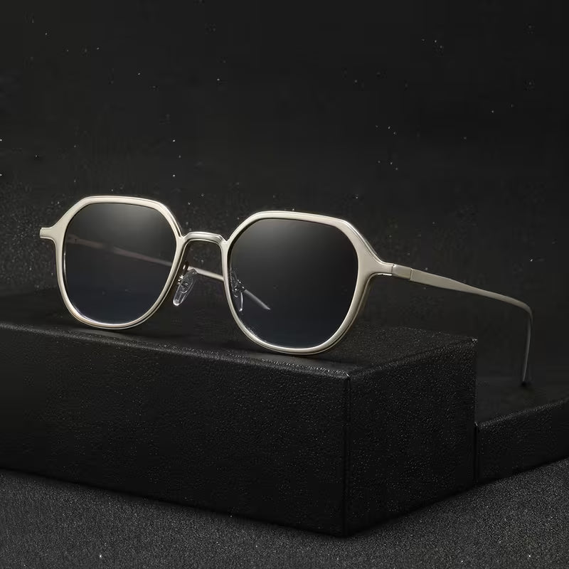 Men's Metal Oval Spring Sunglass
