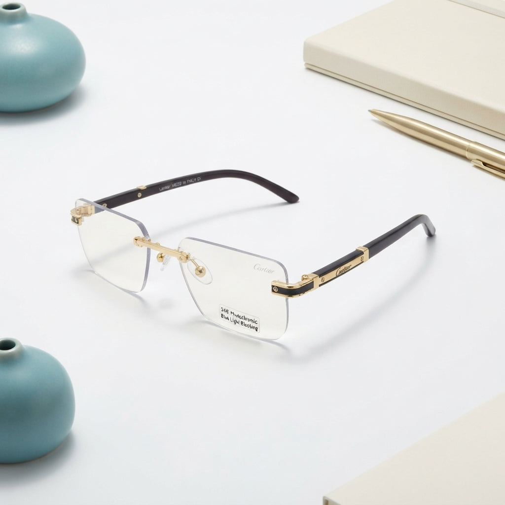 Natural Buffalo Horn Eyeglasses Rimless