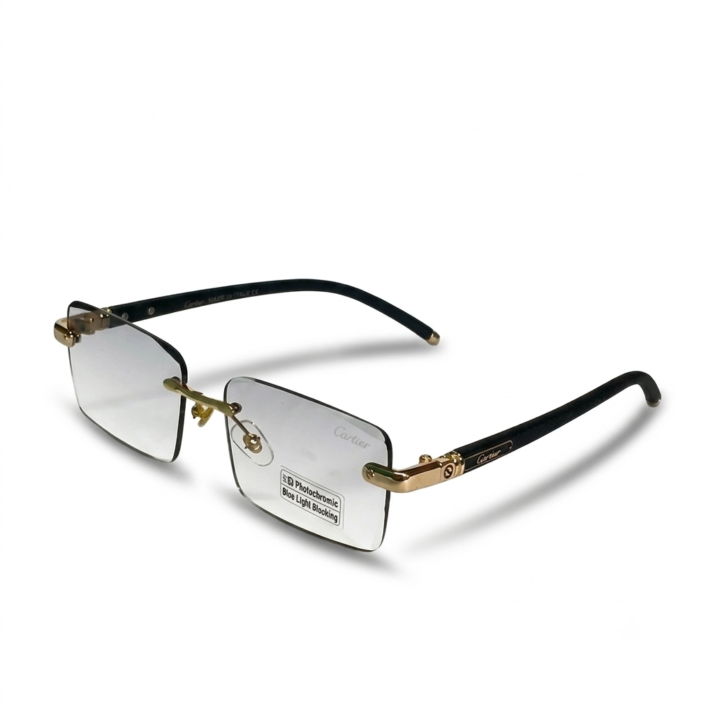 Retro Small Frame Rimless Sunglasses