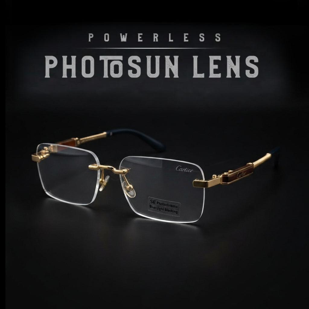 Unique Wood Grain Legs Stylish Glasses