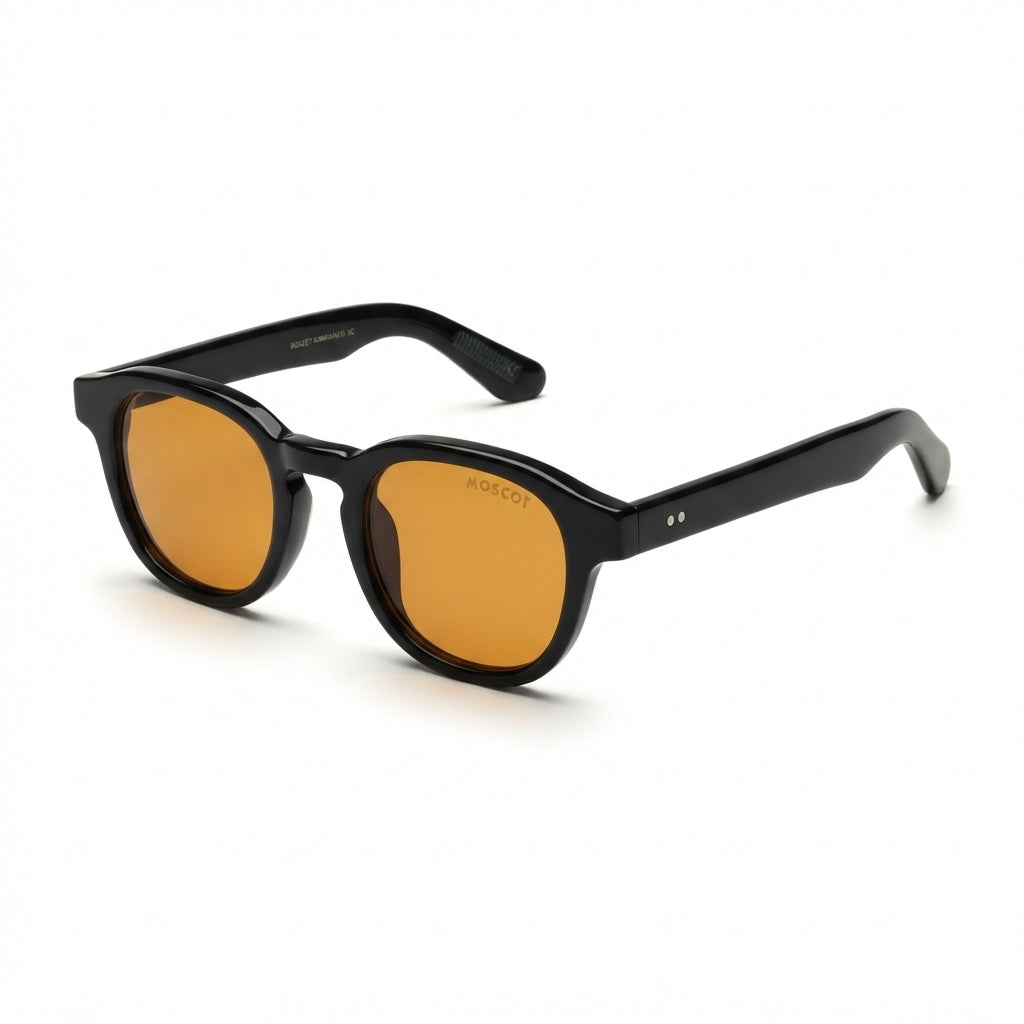 Full-rim round glasses, 100% UV protected, for both men and women