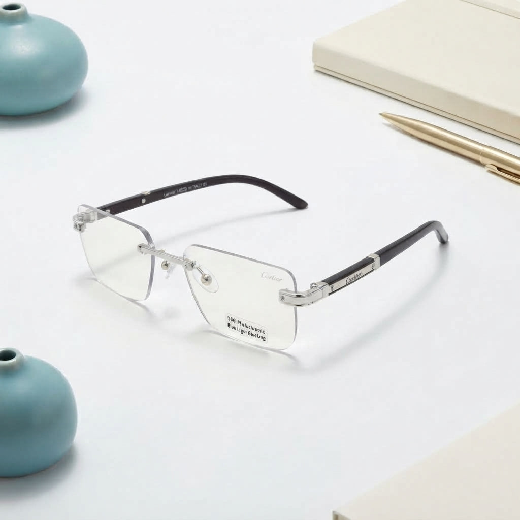 Natural Buffalo Horn Eyeglasses Rimless