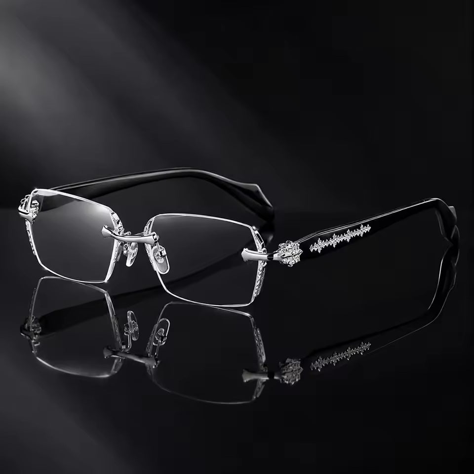 Y2K Vintage Frameless Photochromic Eyeglass for Men / Women
