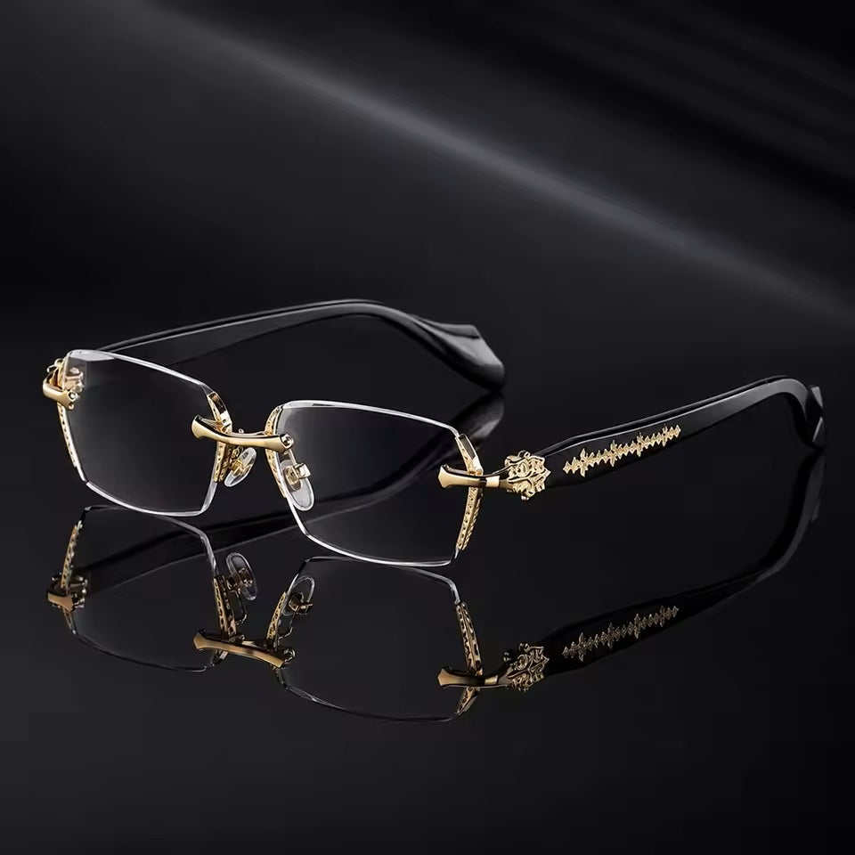 Y2K Vintage Frameless Photochromic Eyeglass for Men / Women