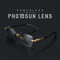 Retro Small Frame Rimless Sunglasses